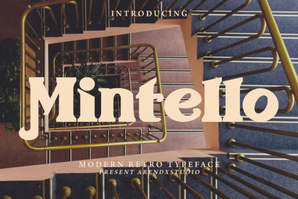 Discover Mintello: A Bold and Vintage Display Font for Web Design