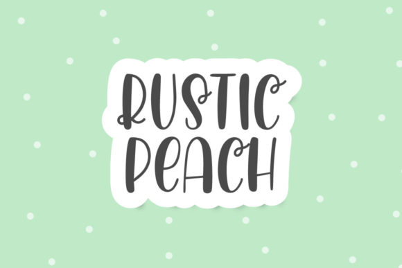 Enhance Your Brand with Rustic Peach: A Charming Display Font